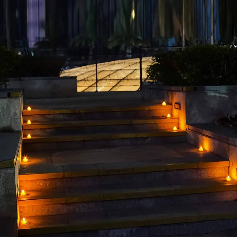 6pcs White Solar Candle Lights