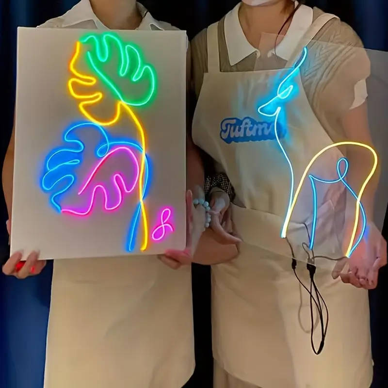 7 pack 9 84ft neon light el wire w battery   blue red   white pink halloween diy halloween christmas diy material cute aesthetic stuff cool gadgets unusual items details 2