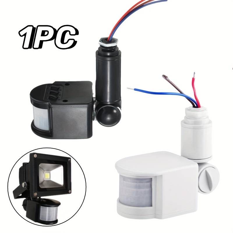1pc LED Light Motion Sensor Automatic Infrared PIR Infrared Detector 180 Degree Rotating Outdoor Tim