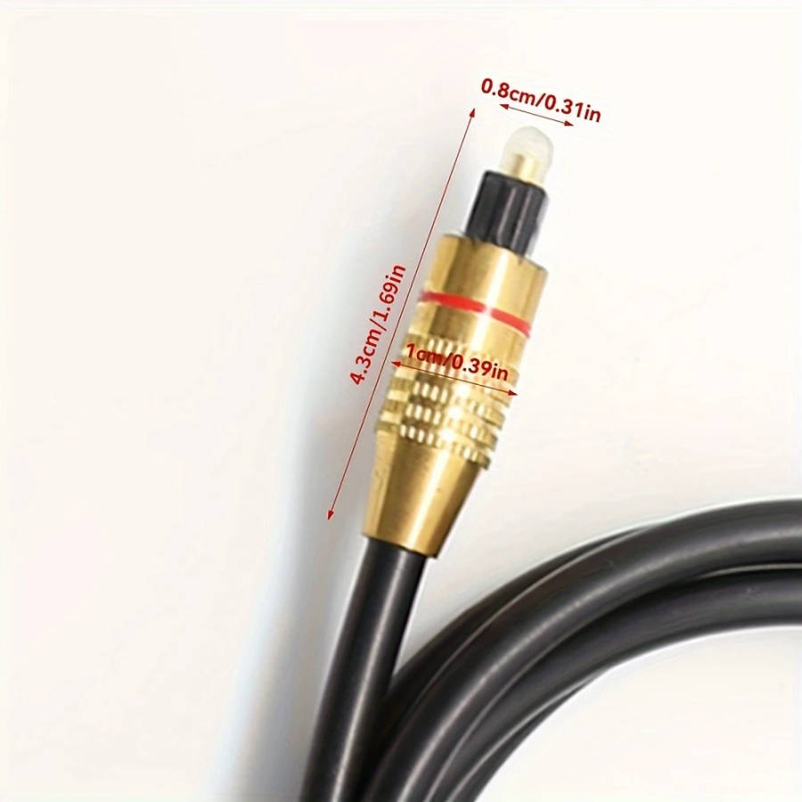 1pc 200CM OD6.0 Spdif Digital Optical Fiber Audio Cable Square Mouth Coaxial TV Amplifier Audio