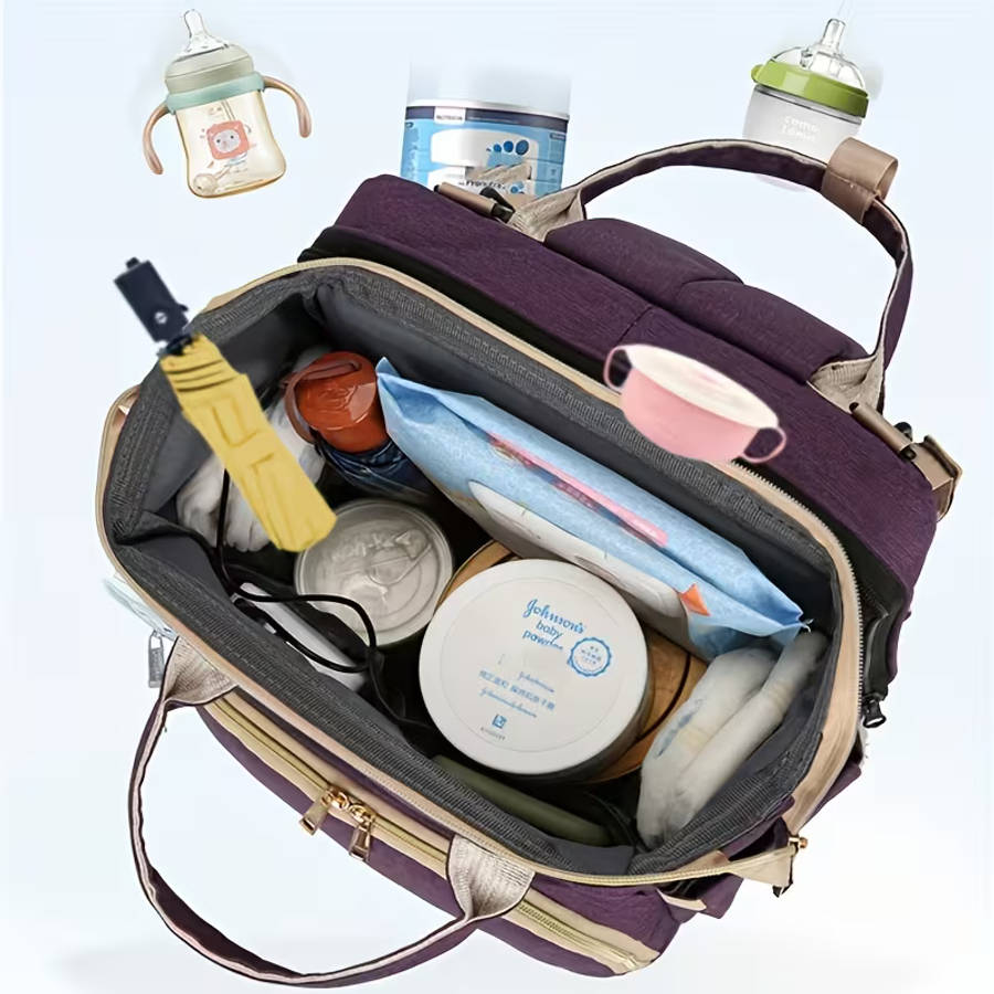 2 in 1 Stroller Organizer Diaper Shoulder Bag