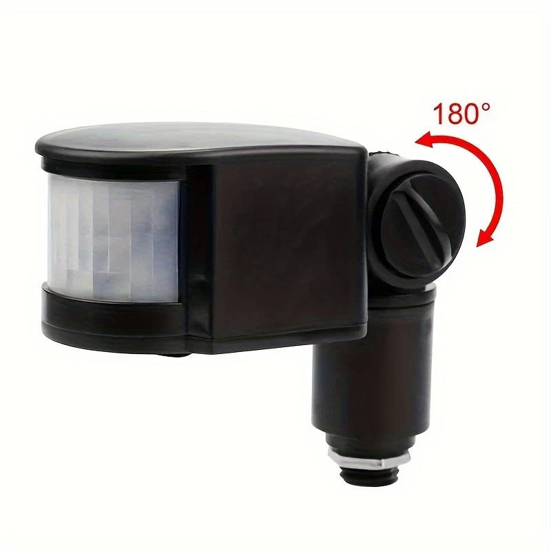 1pc LED Light Motion Sensor Automatic Infrared PIR Infrared Detector 180 Degree Rotating Outdoor Tim