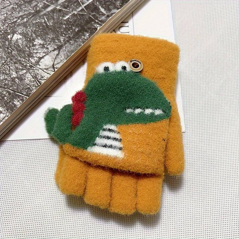 1 Pair Beige Color One Size Warm Gloves