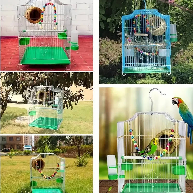 8 Plastic Bird Feeders And Waterers