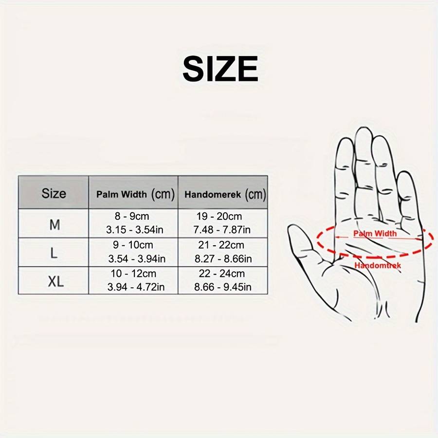 1 Pair Black Size L Outdoor Sports Gloves
