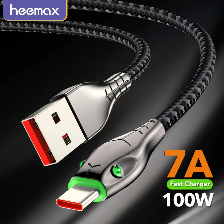 1pc 300cm 7A USB A To Type C Cable 100W Max For Honor 50Pro 66W Max Super Fast Charging AFC Fast
