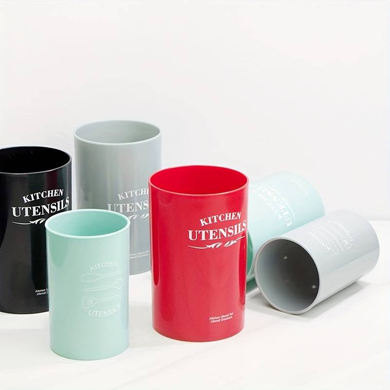 1pc Utensil Crocks American-Style Kitchen Plastic Kitchen Utensil Tube Multi-Purpose Baking Scrap