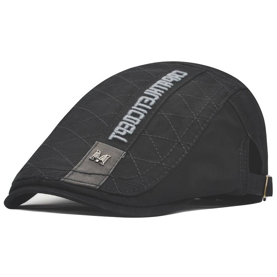 Hat Men'S Korean Version Versatile Three-Dimensional Patch Embroidered Iron Label M Letter Tren