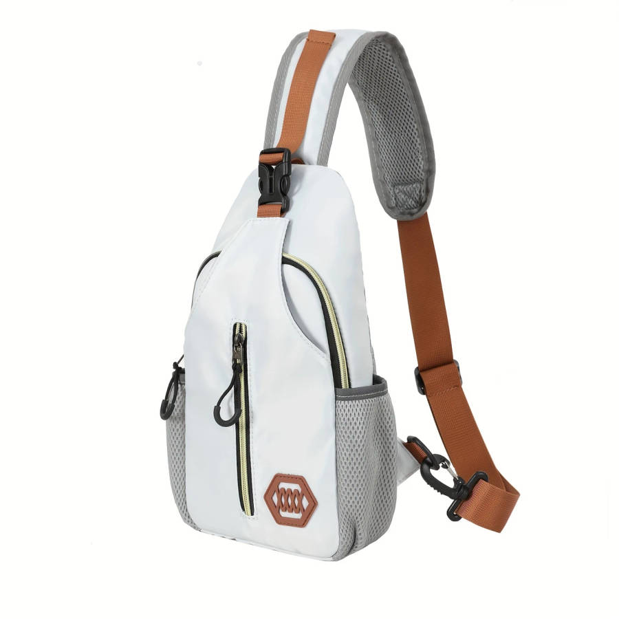 1pc Men'S Adjustable Crossbody Chest Bag Durable Sling Shoulder Bag with Multiple Compartments Ideal