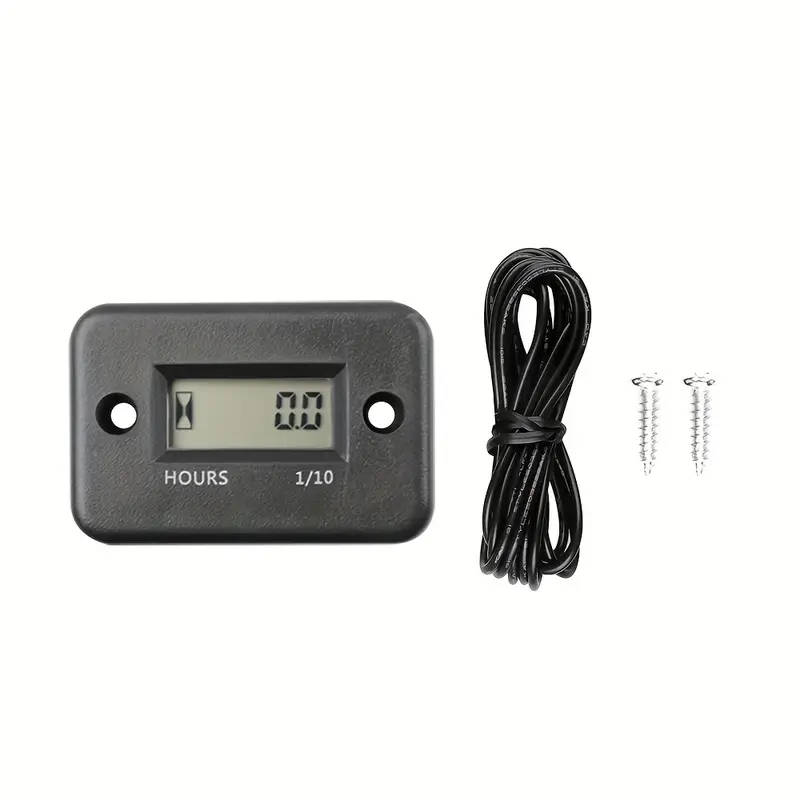 digital lcd hour meter motor display for bike motorcycle atv snowmobile marine boat ski dirt gas engine 6