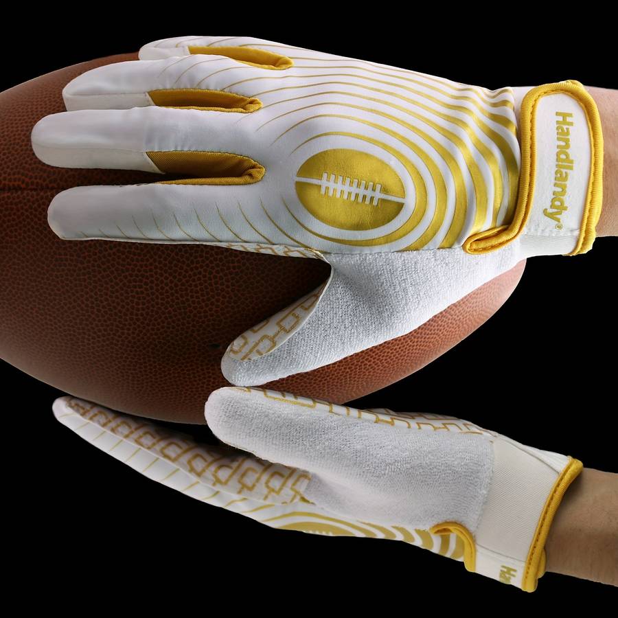 1 Pair White Golden Size M Outdoor Sports Gloves