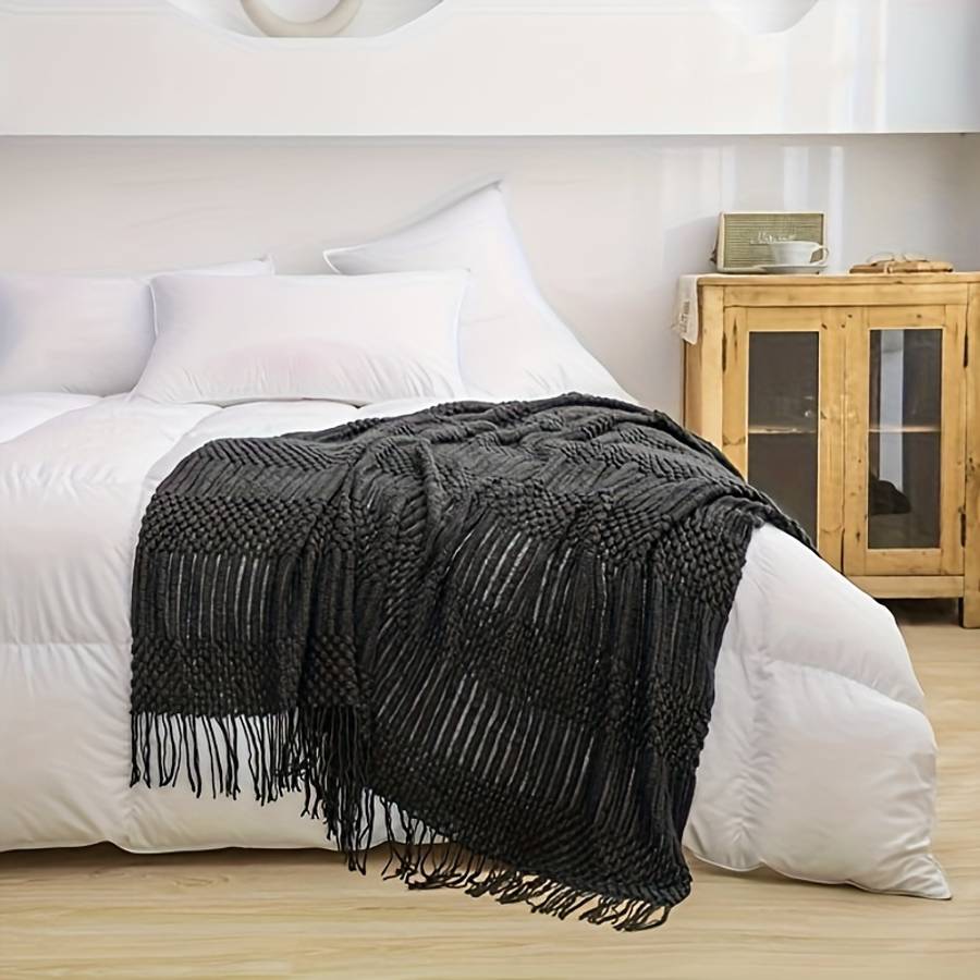 Blanket Color Green size 127.0x152.4cm