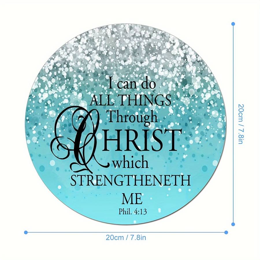 1pc English Quotes Gaming Mouse Pad Stylish Design Round Mousepad Non-slip Rubber M
