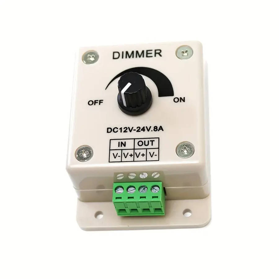 High-Quality Led Strip Light Dimmer Stepless Brightness Control Dc12-24V 8A Easy Install