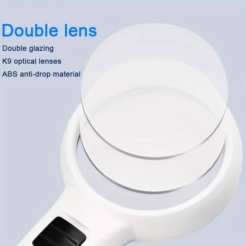1pc 45X 11cm 3 LED Light Magnifying Glass Lens Mini Pocket Handheld Microscope Jewelry Loupe