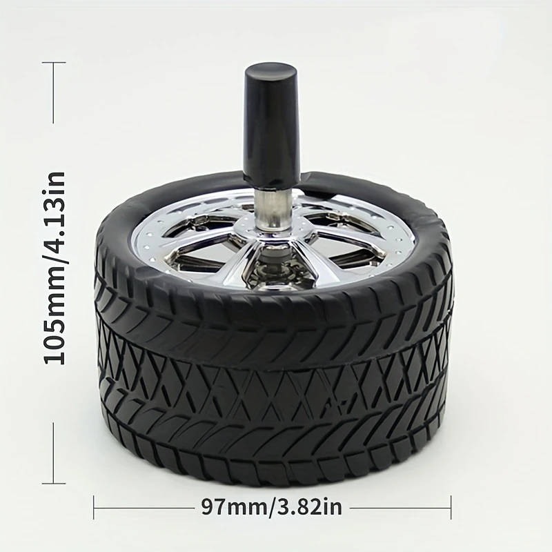 1pc Outdoor Cigarette Ashtray With Swivel Lid Tire Style Ashtray Windproof Swivel Smokeless Ashtray