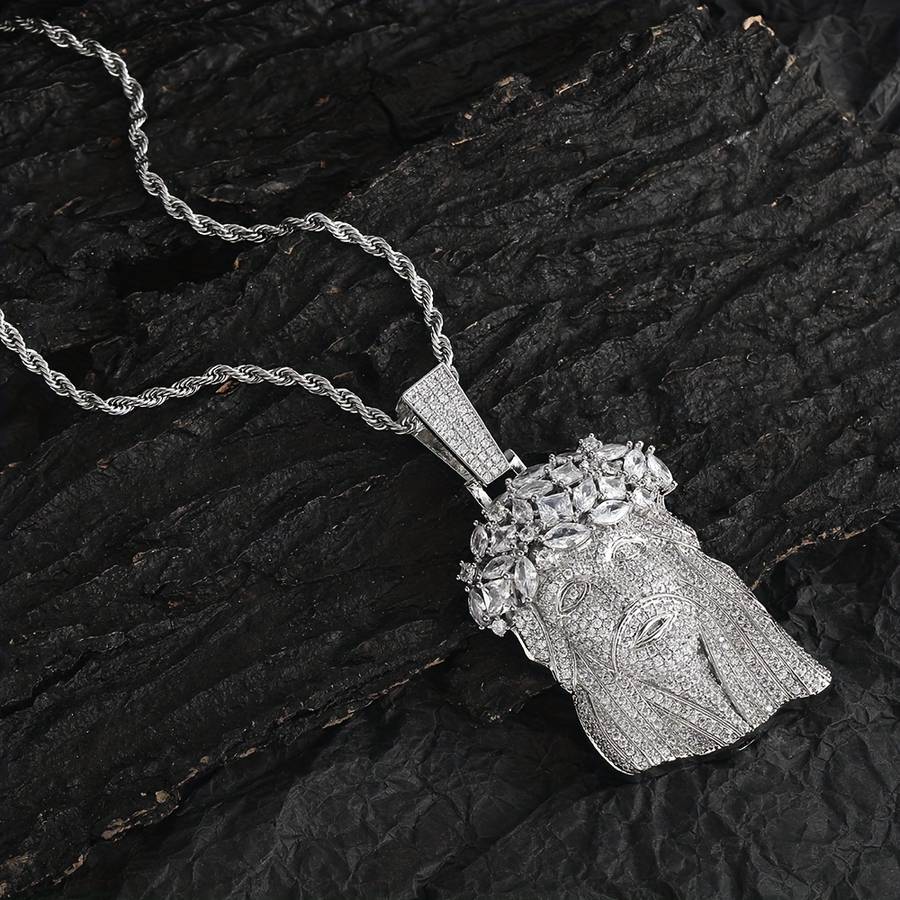 1 Piece Silver Color Jesus Theme Pendant