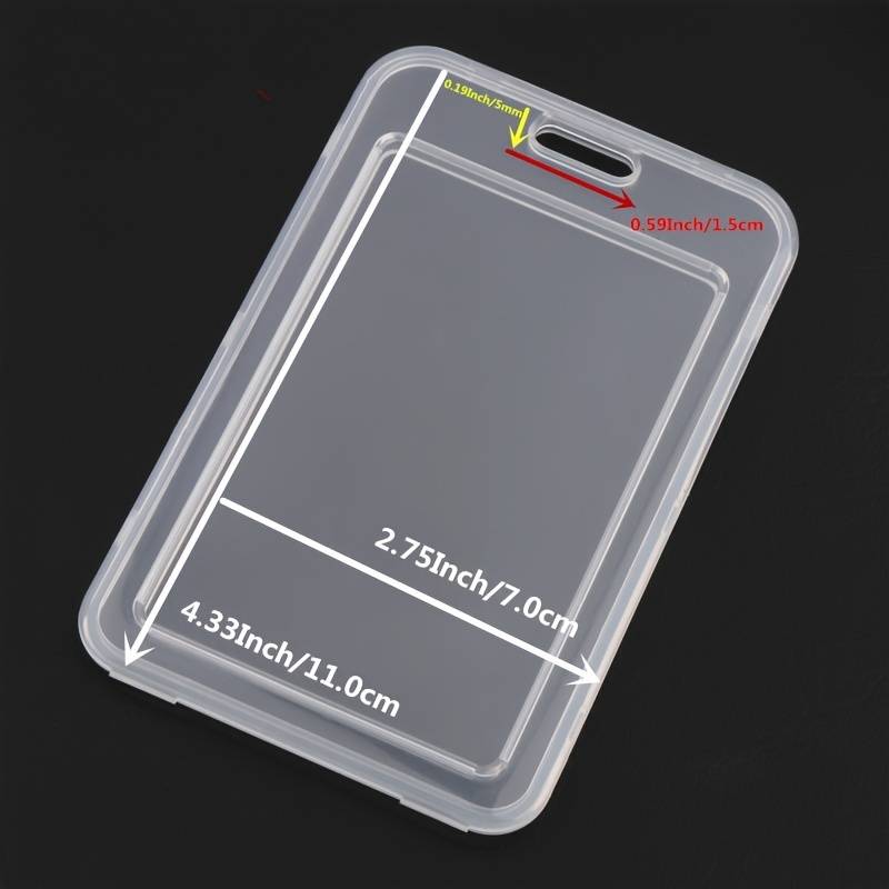 1pc Various Transparent Color Card Set Lanyard Hanging Clip Card Holder Student Teacher Certificat