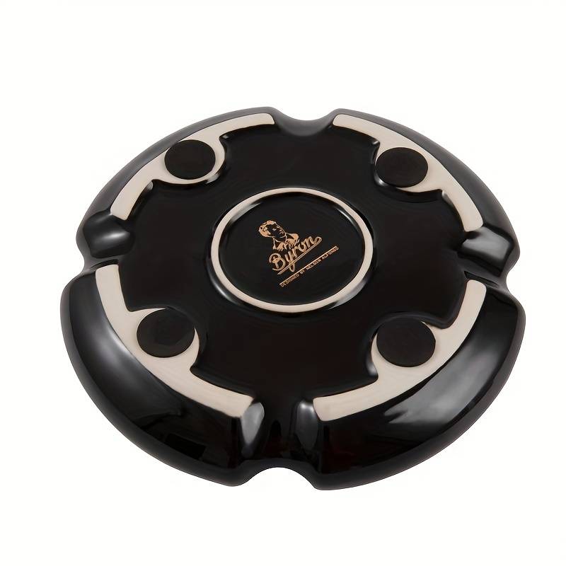 1pc Luxury Round Ceramic Cigar Ashtray with 4 Slots Elegant Holder for Smoking Accessories Perfe