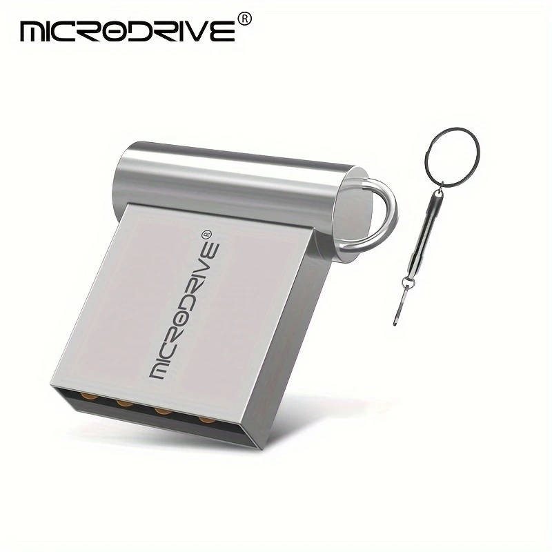 1pc Metal Mini USB 2.0 Flash Drives 64GB Perfect For Matching With Hanging Cords Keyrings