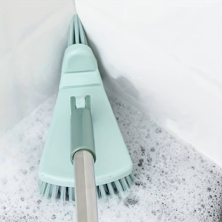1pc Floor Scrub Brush Shower Scrubber Cleaning Bath Tub And Tile Scrubber Brush Long Handle Det