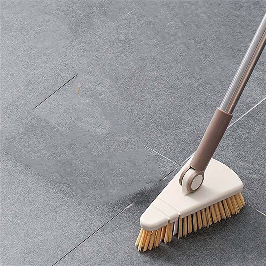 1pc Floor Scrub Brush Shower Scrubber Cleaning Bath Tub And Tile Scrubber Brush Long Handle Det