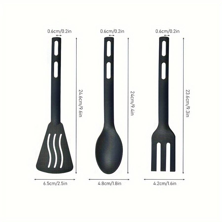 3pcs set Integrated Nylon Kitchenware Three Piece Set Kitchen Cooking Non Stick Pot Spatula