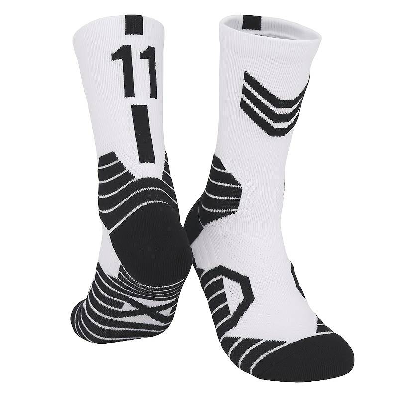 1 Pair White Purple 35 One Size Socks