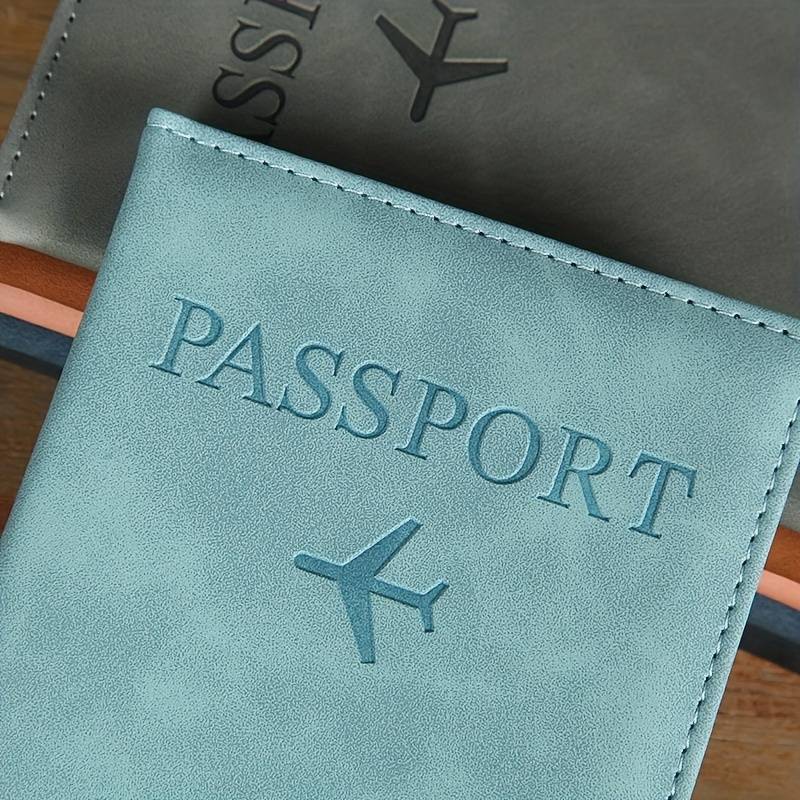 1pc PU Simple Passport Holder Passport Protection Case Travel Passport ID Credit Card Cover Holder