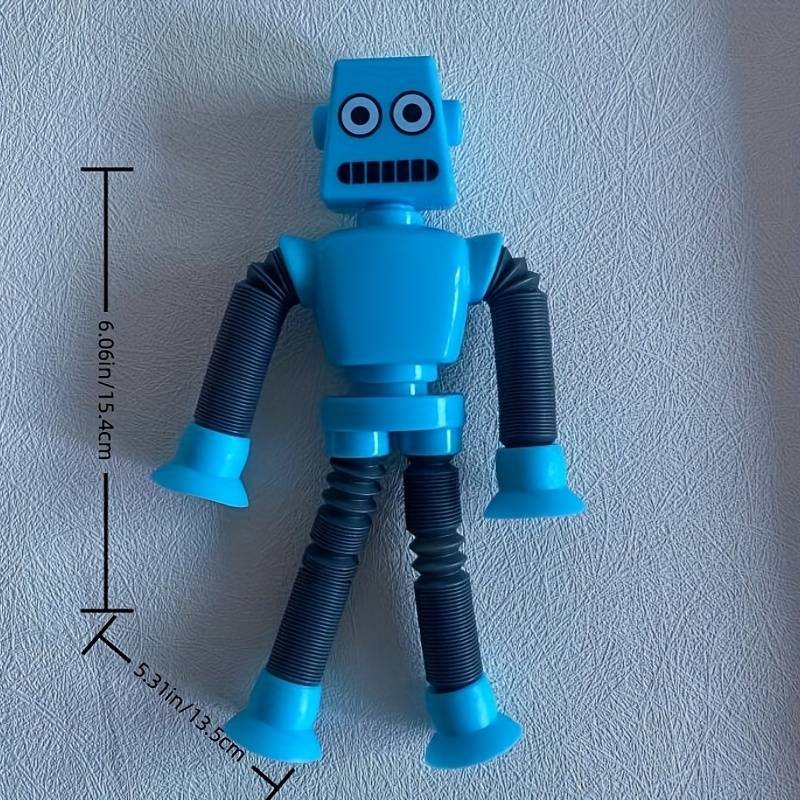 1Pc Red Light Up Stretching Robot Puzzle Toy