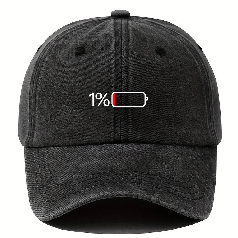 Unisex Sunshade Breathable Baseball Cap With Battery Pattern