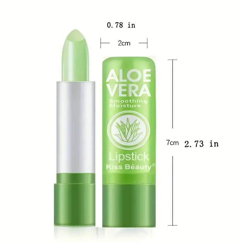 Aloe Vera Color-Changing Lip Balm - Long-Lasting, Non-Stick