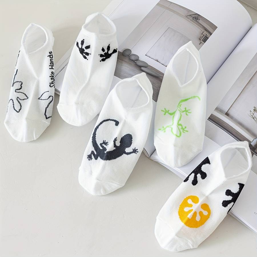 5 Pairs White One Size High Elastic Socks