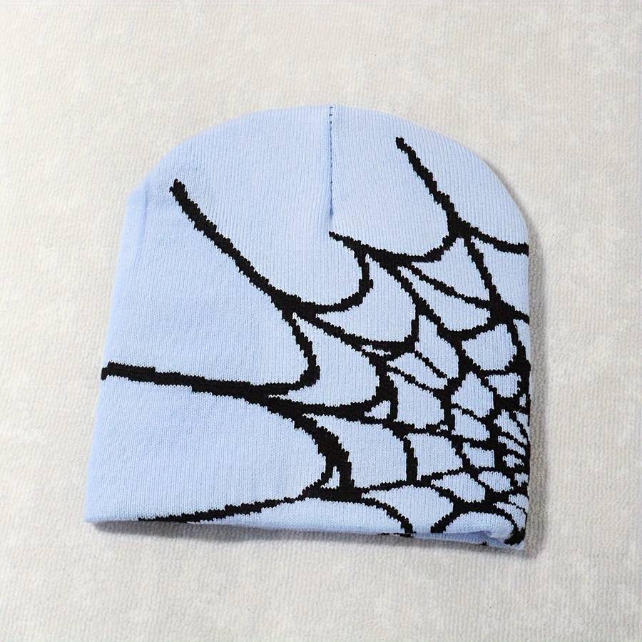 1pc Spider Web Knitted Beanie Hat Soft Lightweight Elastic and Warm Unisex Fashion Hat for Hal