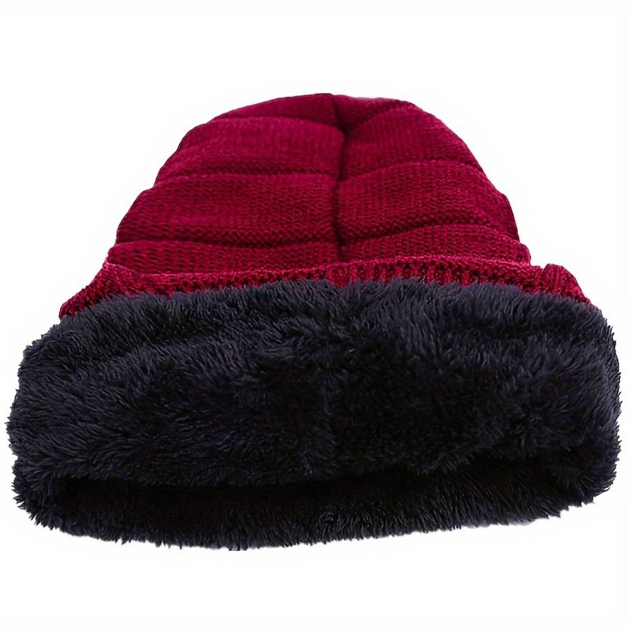 Winter Essential Winter Knit Beanie 100% Acrylic Stretchable Lightweight Windproof Wi