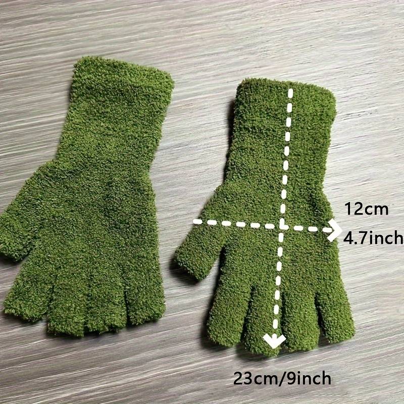 1 Pair Black Warm Gloves