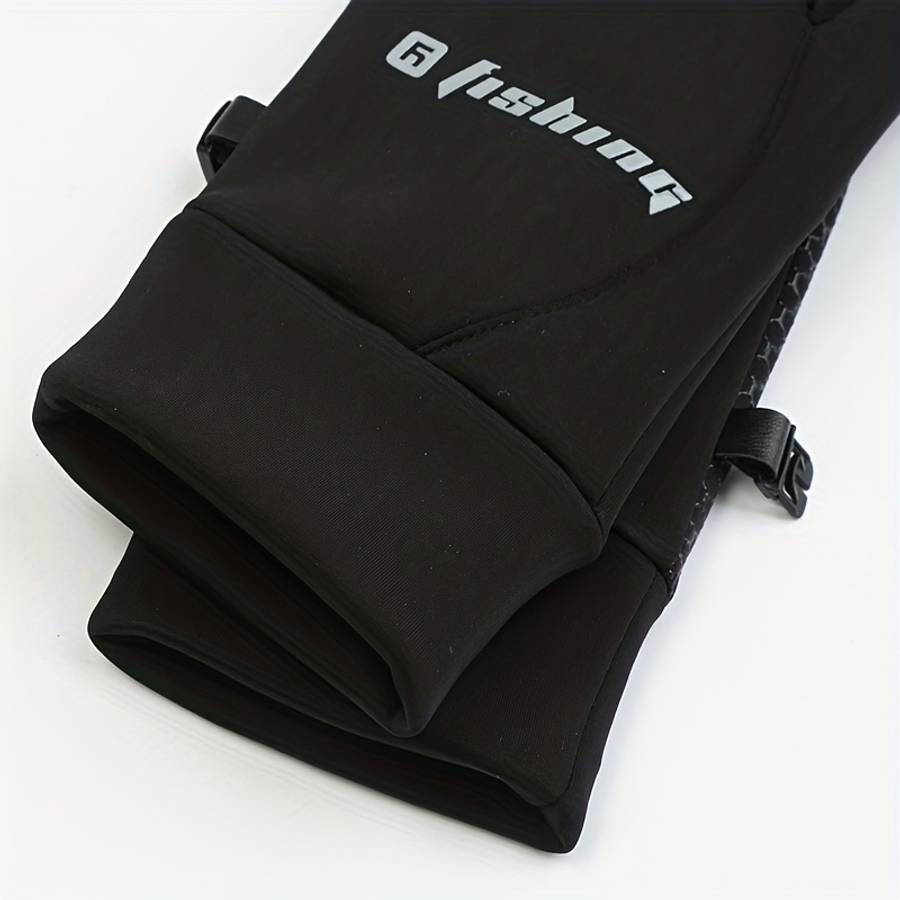 1 Pair Black One Size Outdoor Sports Gloves