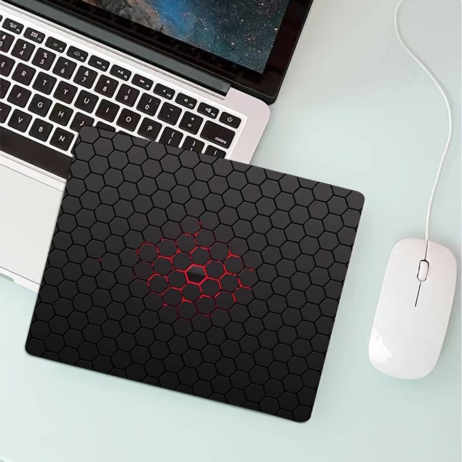 1pc Non-Slip Rubber Mouse Pad Oblong Geometric Gaming Design Office Desk Accessory 17