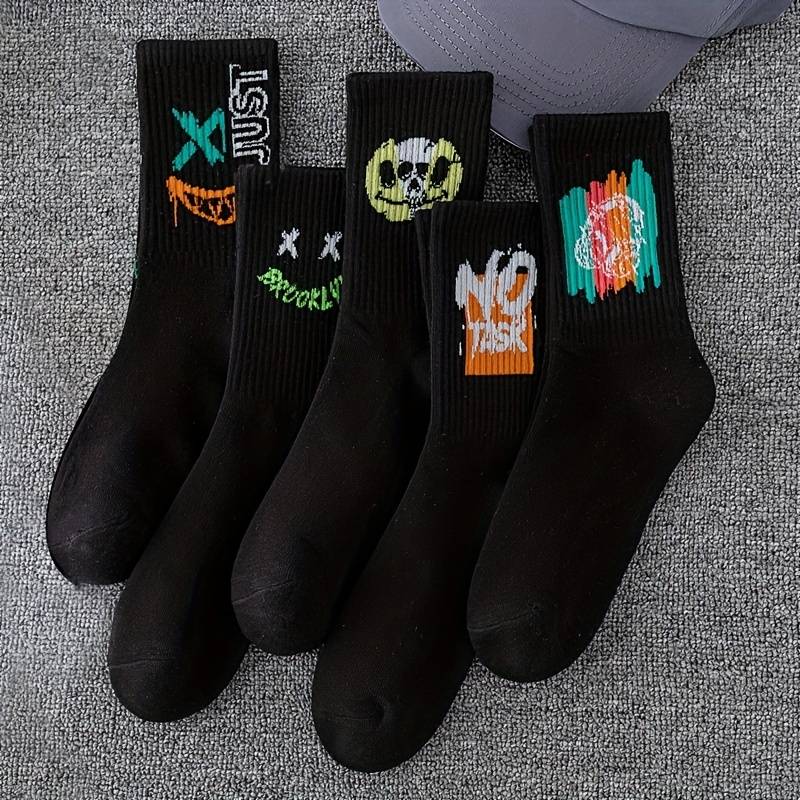 Sock Black Mix Group 2 5Pairs  One Size