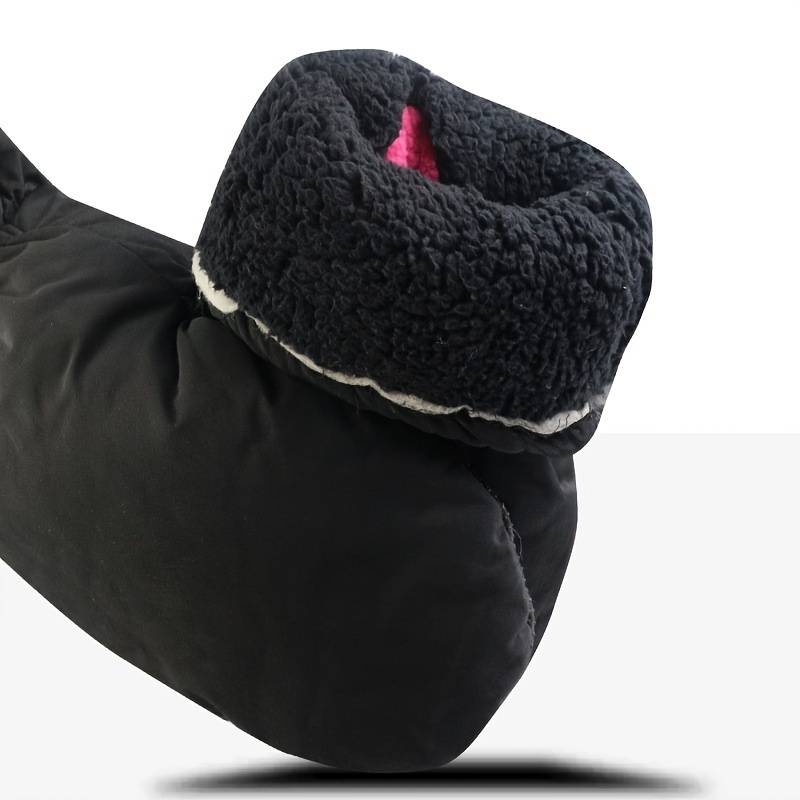 1 Pair Black Warm Gloves