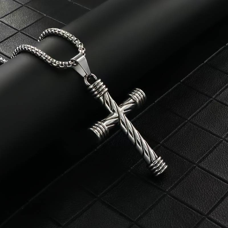 1 Piece Spiral Cross Jesus Theme Pendant