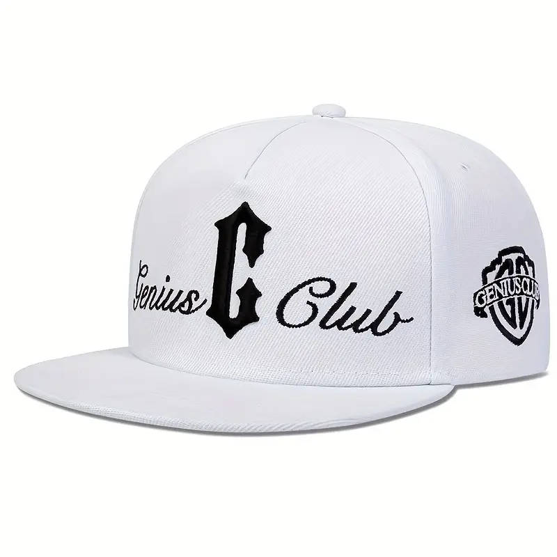 1pc Men's C Letter Side GENIUS CLUB Rotating Hat Outdoor Adjustable Sun Protection Casual Hat Spring