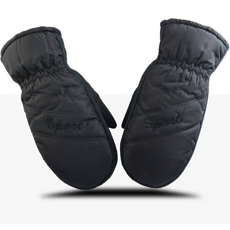 1 Pair Black Warm Gloves