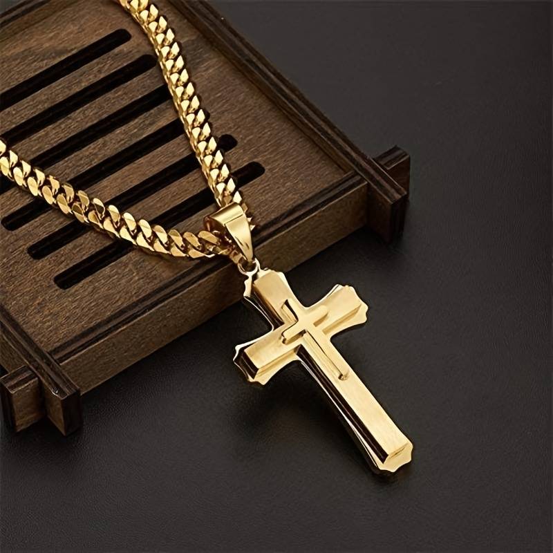 1 Piece Golden Jesus Theme Pendant
