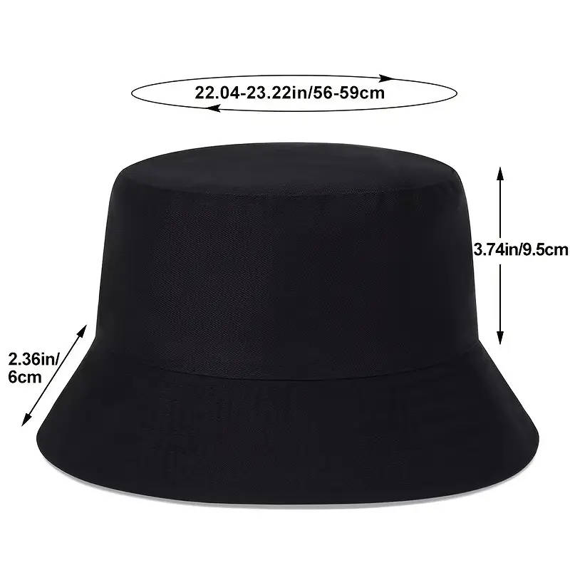 1pc Unisex Trendy Bucket Hat With Letters Pattern Sun Protection Casual Hat Suitable For Daily Wear