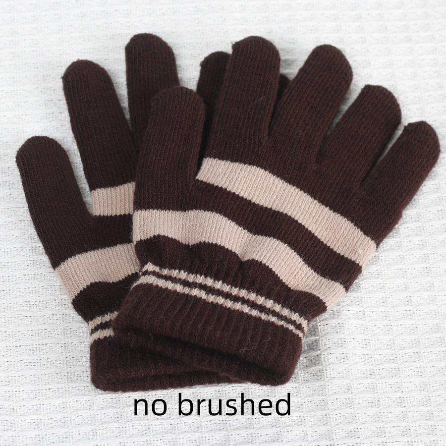 1 Pair Coffee With Camel Style Ordinary No Velvet Warm Gloves