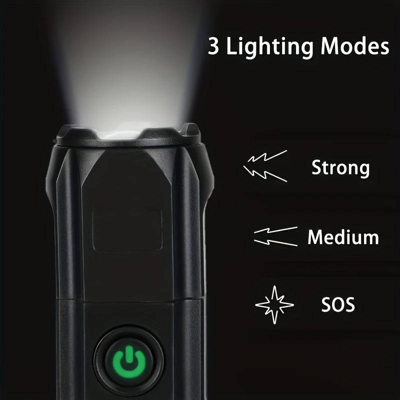 Rechargeable Zoomable Flashlight 800mAh