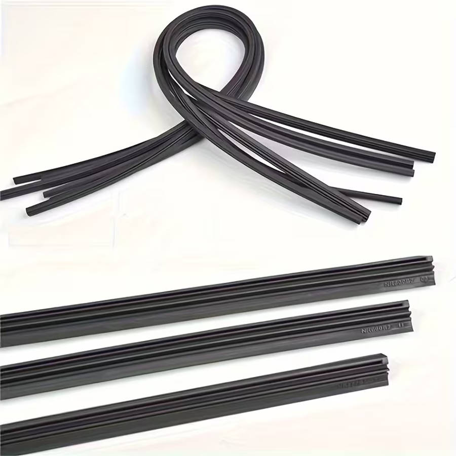 2pcs Silicone 26-inch Car Bus Universal Frameless Windshield Wiper Blade Refill Adhesive Strip Cutta