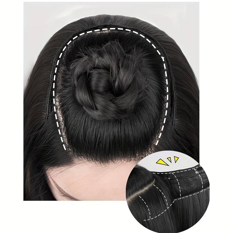 1Pc Brown Black 55.88cm Fashion Design Wig