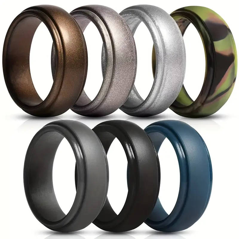 7pcs Men's Silicone Rings